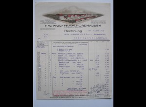 C3477/ Rechnung Nordhausen FW. Wolffram 1932